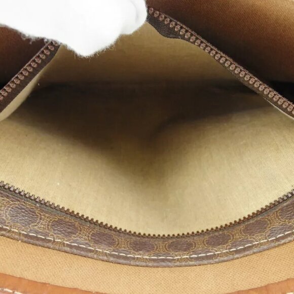 CELINE Tote Bag Macadam Beige PVC x Leather Authentic USED - Picture 7 of 10